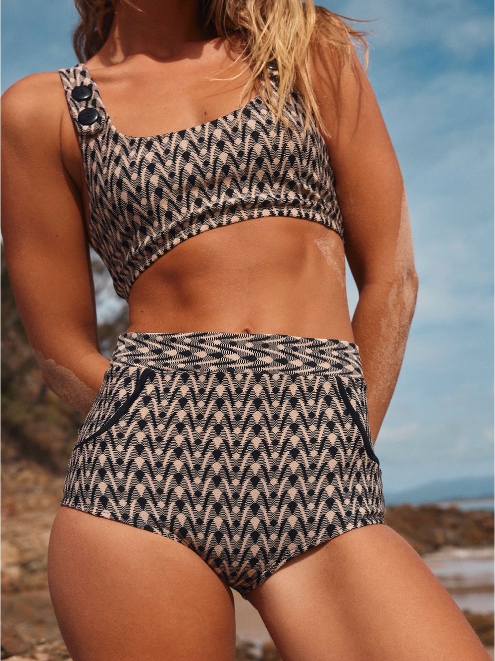 Seea Georgia High-Waisted Surf Bottoms NWT